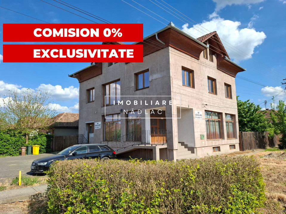 VILA S+P+E+M  cu SPATIU COMERCIAL  central in Nadlac
