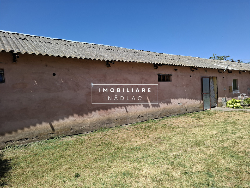 Proprietate mixtă de vânzare în Nădlac – Casă modernă + hală/grajd + teren mare