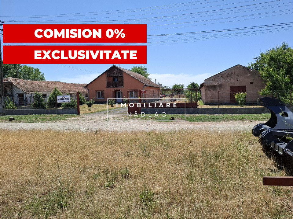 Proprietate mixtă de vânzare în Nădlac – Casă modernă + hală/grajd + teren mare