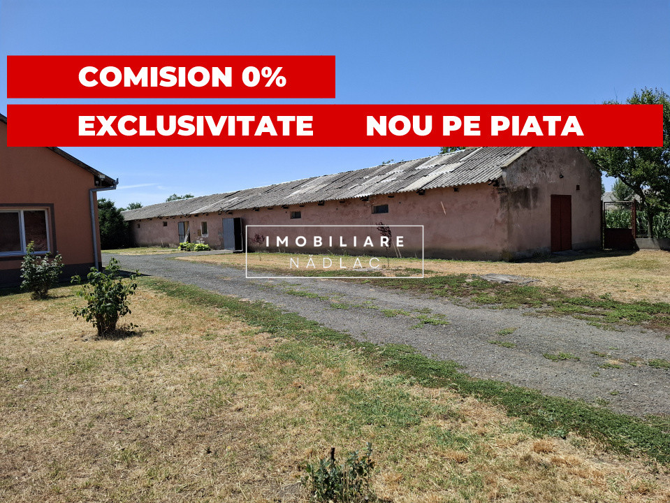 Proprietate mixtă de vânzare în Nădlac – Casă modernă + hală/grajd + teren mare