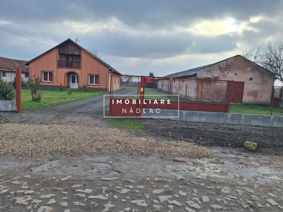Proprietate mixtă de vânzare în Nădlac – Casă modernă + hală/grajd + teren mare