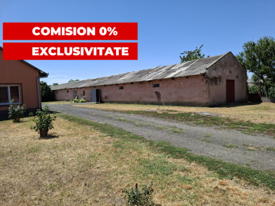 Hală/Grajd + teren mare + Casă modernă - Proprietate mixtă de vânzare în Nădlac 