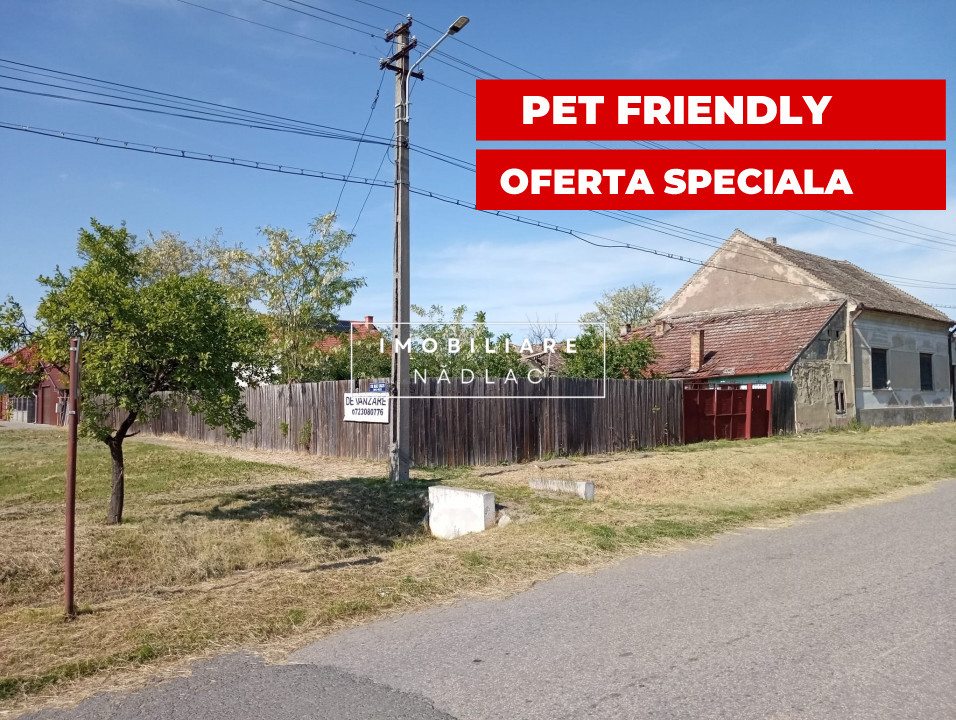 SCHIMB CASĂ ultracentrală – Nădlac  cu TEREN AGRICOL sau SPATIU COMERCIAL