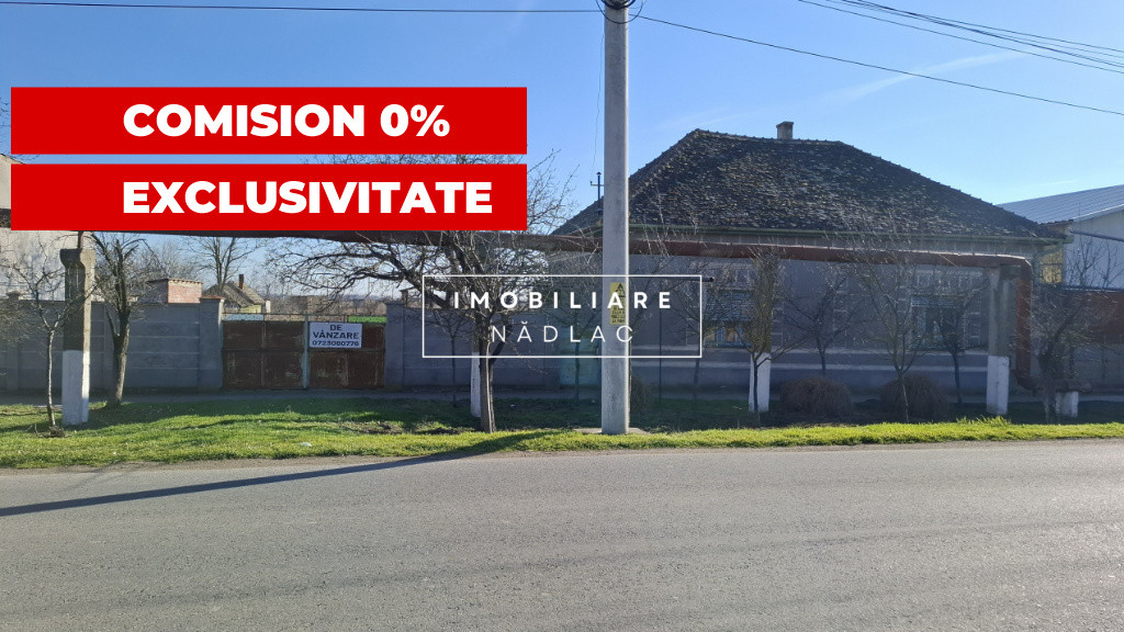 Casa mare 3 camere și teren 3600mp în Nădlac la 475m de centura spre autostradă